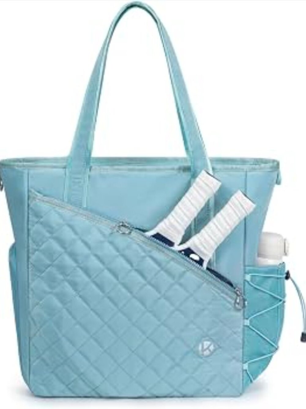 Pickleball Tote Bag for Women with Fence Hook, Quilted Pickleball Bag Holds 3-4